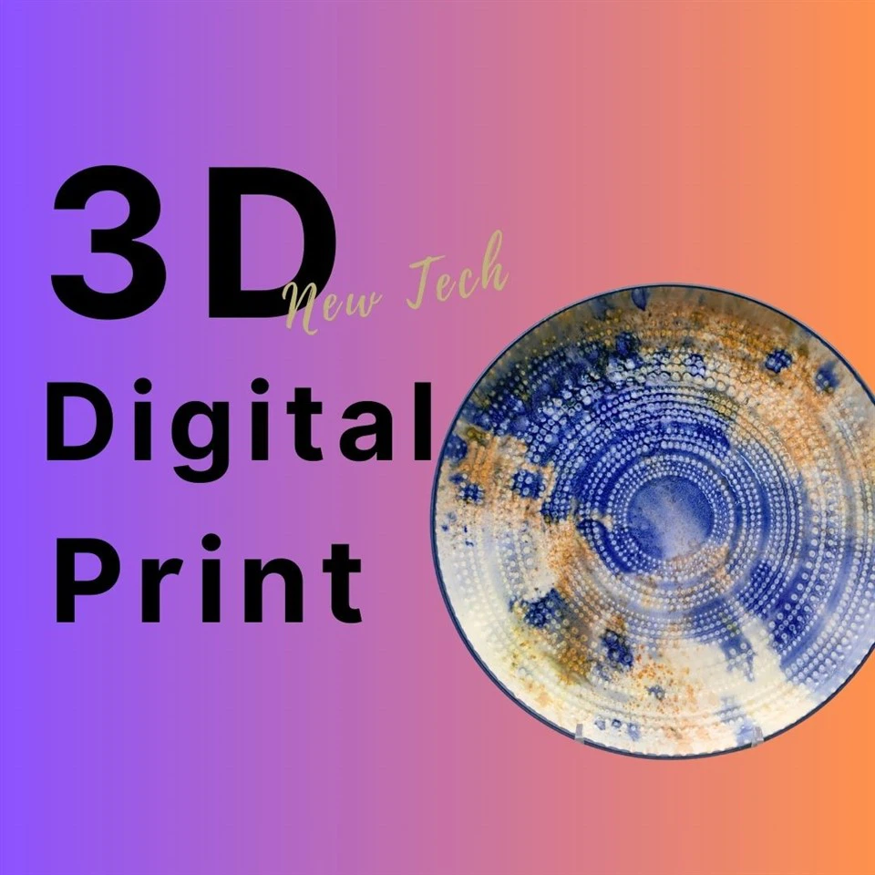 3D Digital bedrucktes Porzellan -Teller