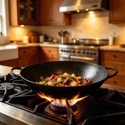 12"-Wok aus eingebranntem Gusseisen – Ihr neues Arbeitstier in der Küche