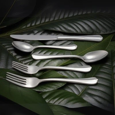 Schlankes Besteckset aus der Edelstahl-Kollektion