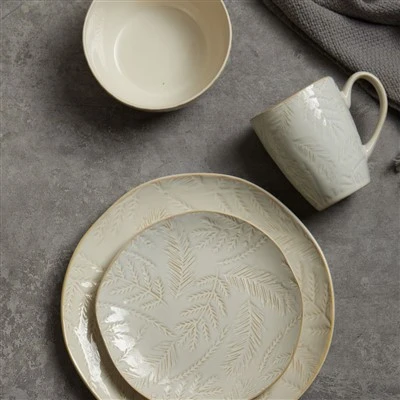 Einfaches Geschirrset aus der Wheat Ear Embossing-Serie
